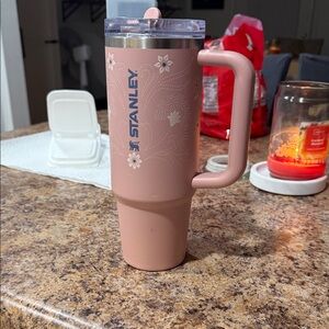 Stanley Blush Floral Tumbler with Handle